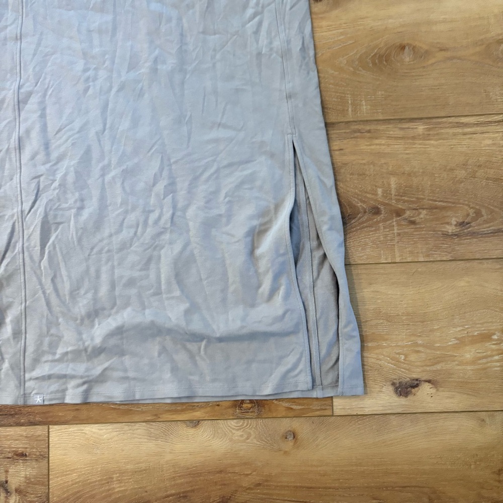NWT Barefoot Dreams Malibu Collection Luxe Lounge Skirt w/Slit Beach Rock - Picture 3 of 7